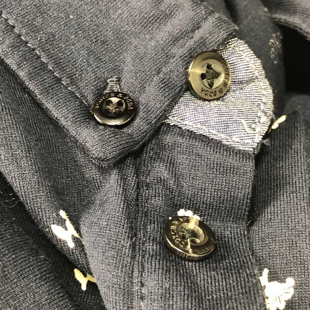 Scotch & Soda Shirt Polo Blue Logo Print Slim SS M - Picture 7 of 8